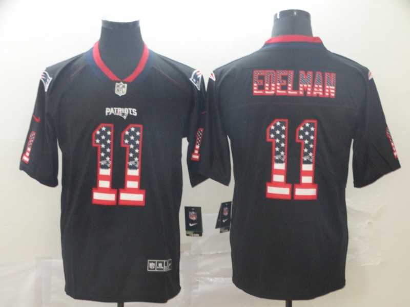Nike Patriots 11 Julian Edelman Black USA Flag Fashion Limited Jersey,We sell and wholesale Nike Patriots 11 Julian Edelman Black USA Flag Fashion Limited Jersey on line form chian!